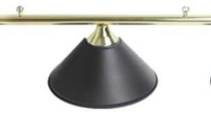 3 SHADE OVERHEAD TABLE LIGHT - BLACK RAILS WITH BLACK SHADES - 55"