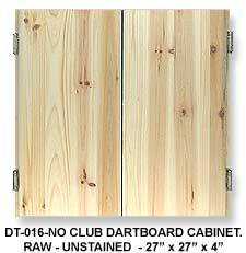 DARTBOARD CABINET - RAW - CLUB SIZE