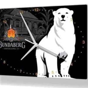 BUNDABERG GLASS CLOCK