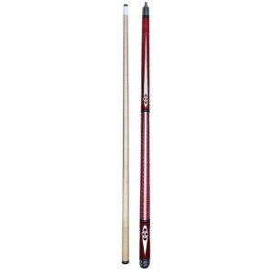 2 PIECE MAPLE 9 BALL CUE - PARIS RED – 58″ 13MM TIP