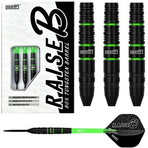ONE80 RAISE B GREEN 80% TUNGSTEN DARTS – 21, 23GM
