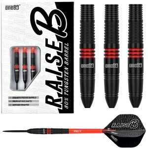 ONE80 RAISE B RED  80% TUNGSTEN DARTS – 21, 23GM