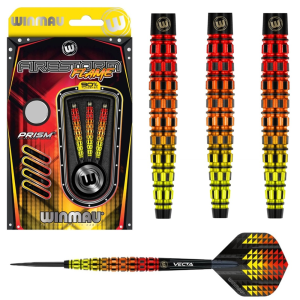 WINMAU FIRESTORM FLAME 90% TUNGSTEN DARTS - 21, 23, 25GM