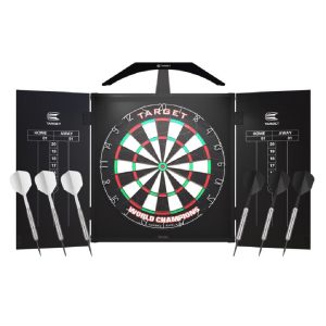 DARTBOARD, CABINET &  ARC LIGHT SET - TARGET