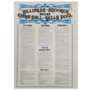 RULES POSTER - BILLIARD'S ROOM