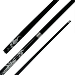 2 PIECE CUE - SCORPION BLACK - 57" 10MM SCREW-IN TIP